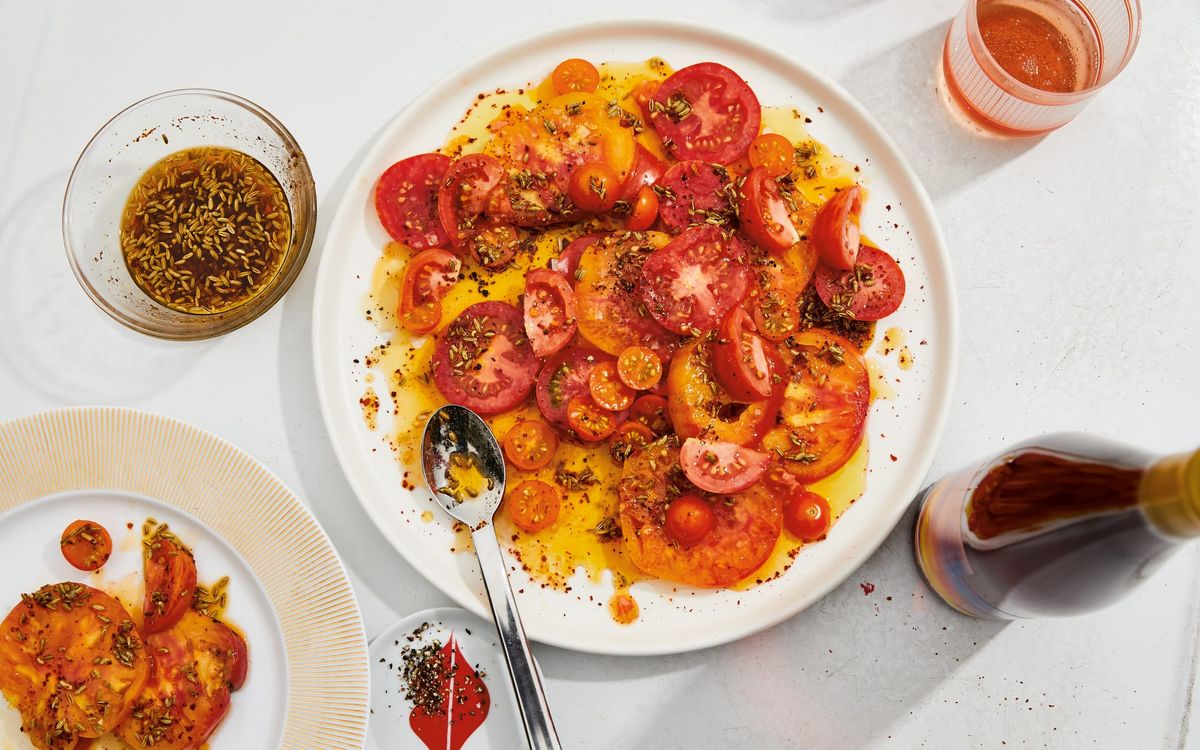Tomatoes Dressed in Toasted Fennel and Anchovy
