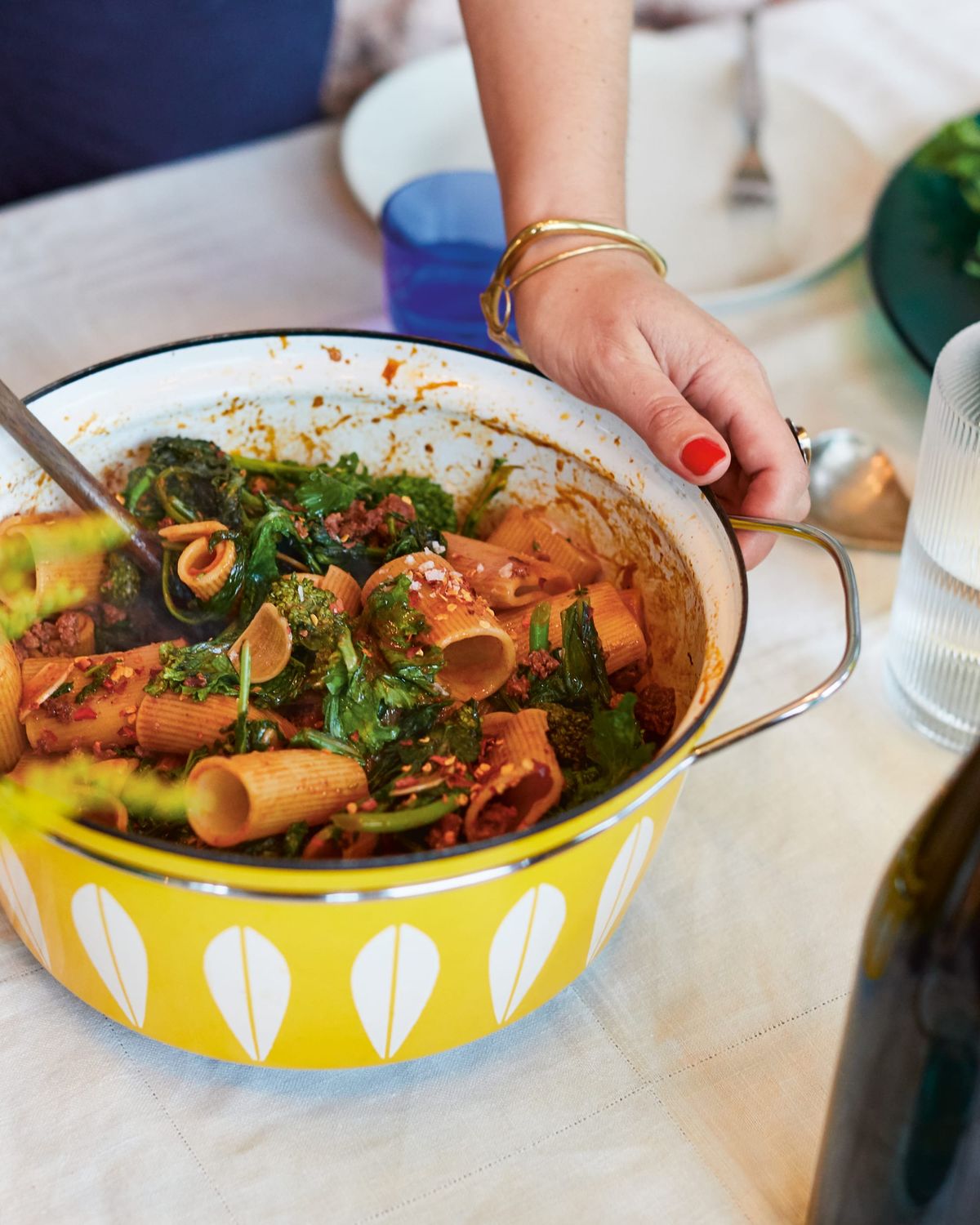 Pot of Pasta with Broccoli Rabe and Chorizo Bread Crumbs