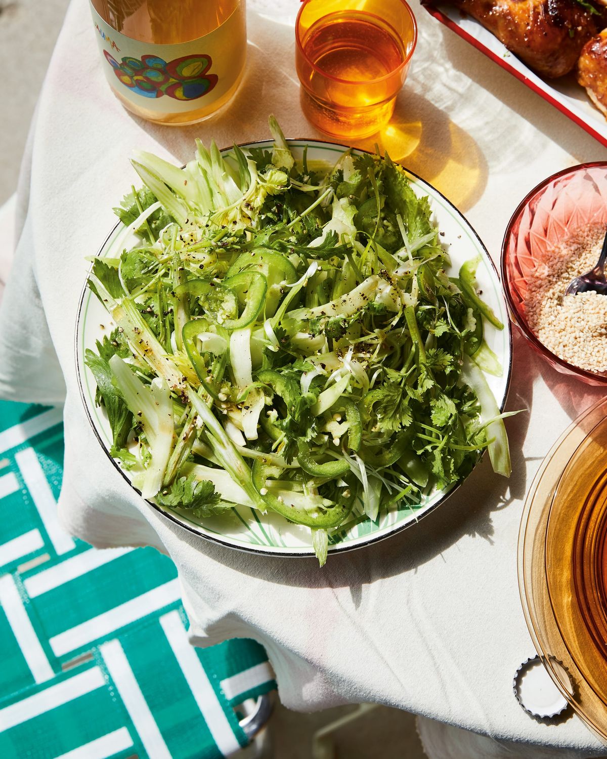 Celery Salad with Cilantro and Sesame