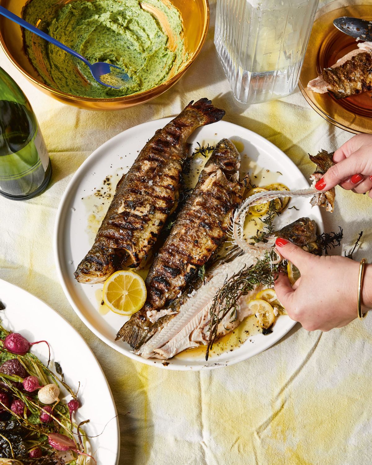 Grilled Trout with Green Goddess Butter (A Whole Fish! Yes, You Can!)