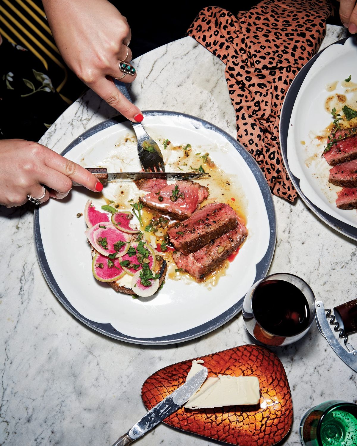 Perfect Steak with Buttered Radish Toast