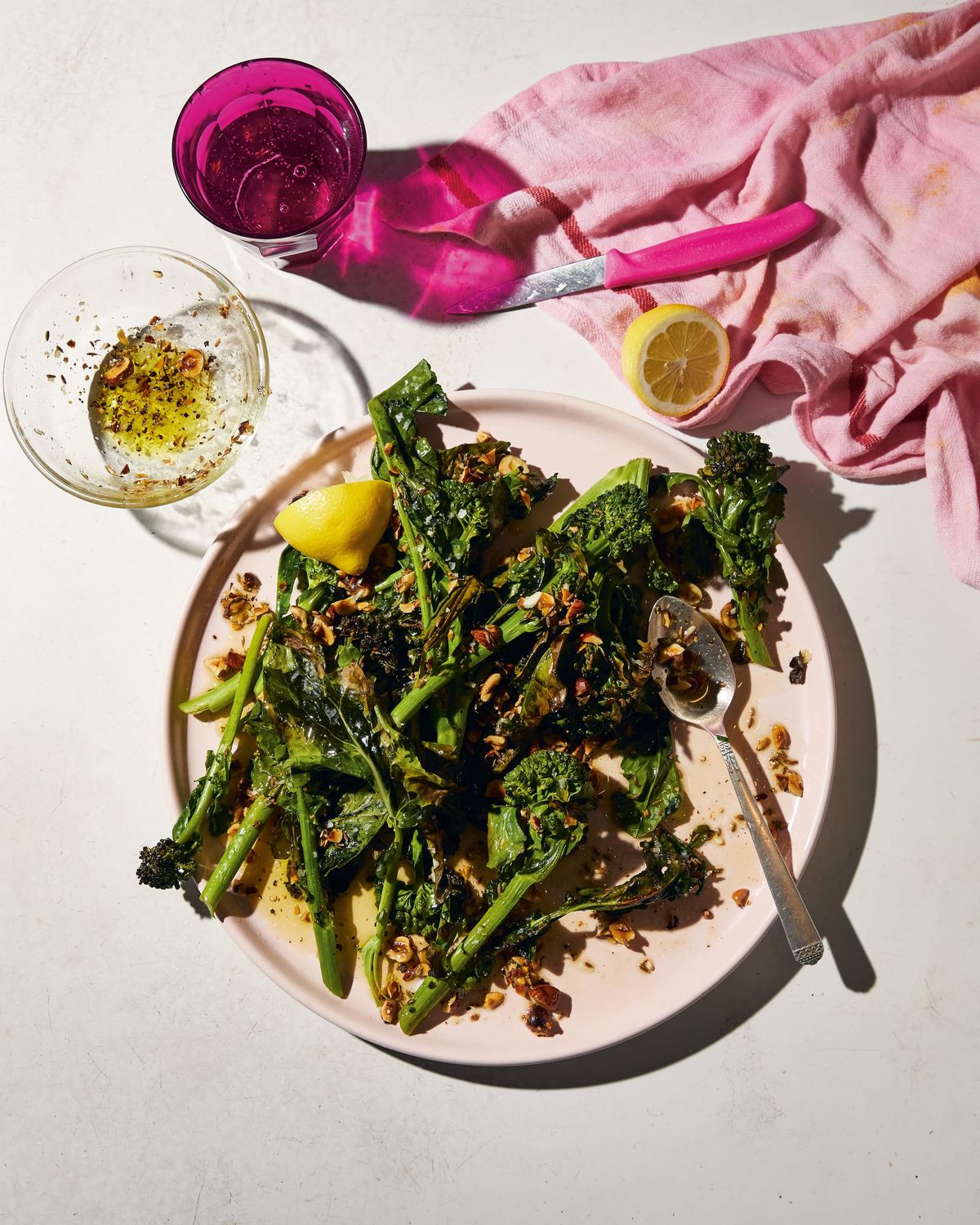 Garlicky Broccoli and Greens with Hazelnut and Coriander