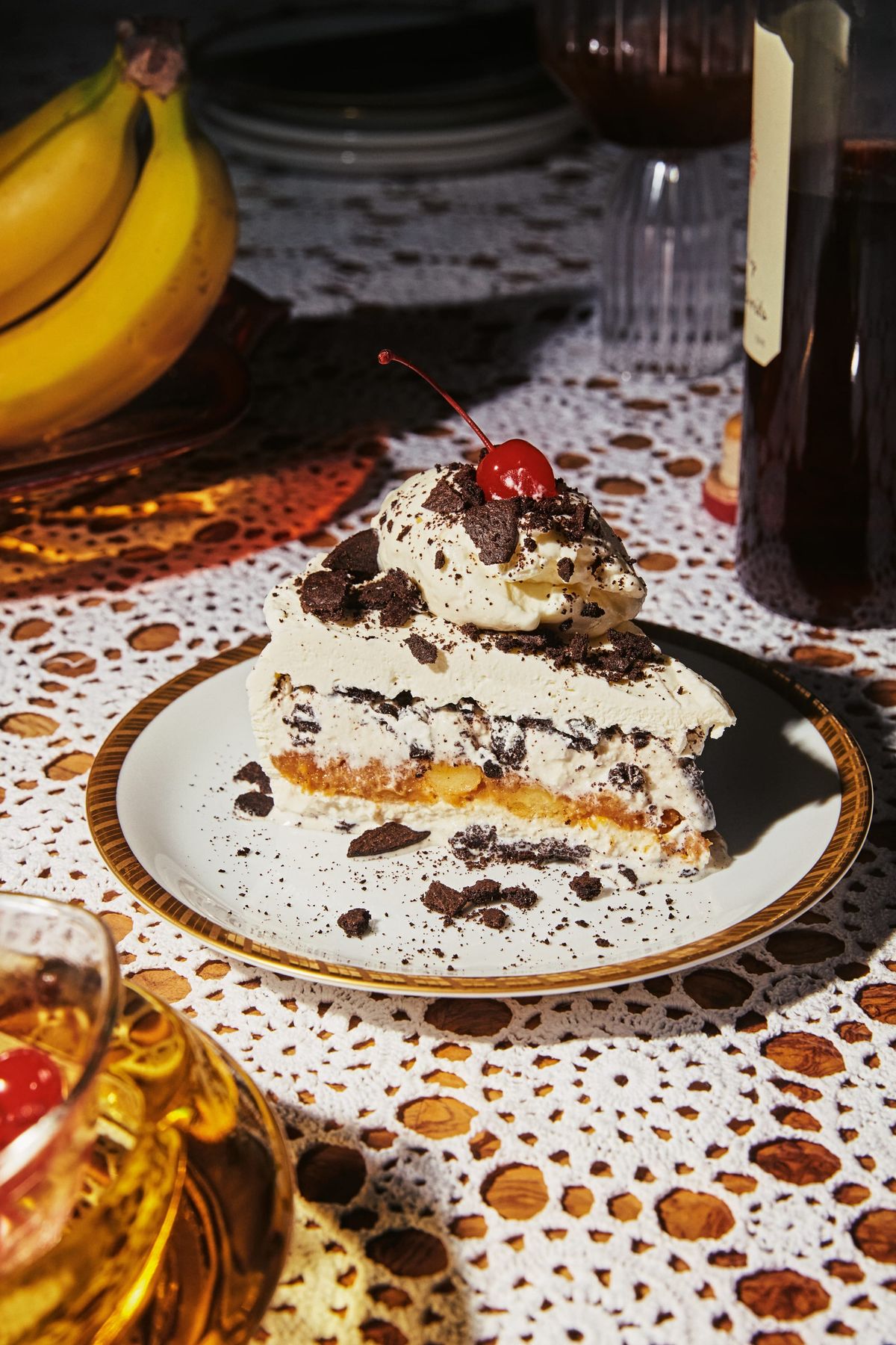 Banana Split Ice Cream Cake