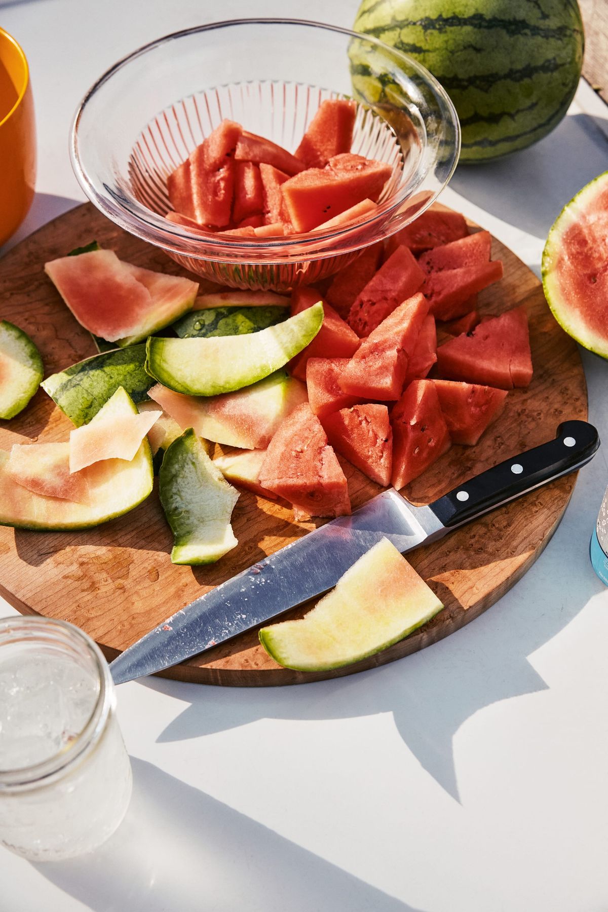 Frozen Melon with Crushed Berries