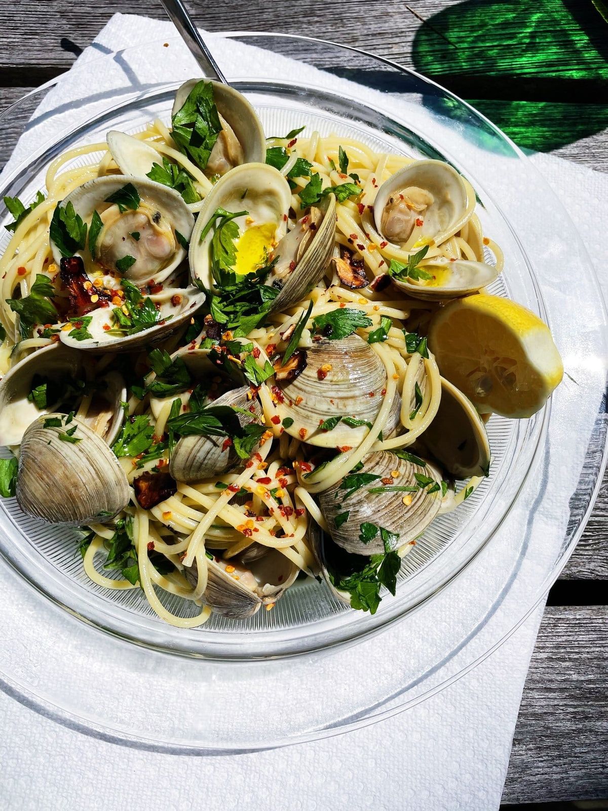Clam Pasta with Spicy, Toasted Breadcrumbs
