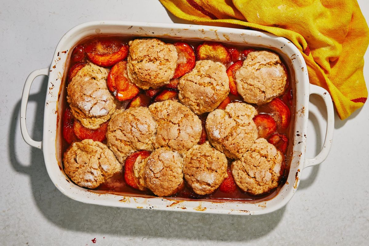 Salted Apricot-Honey Cobbler