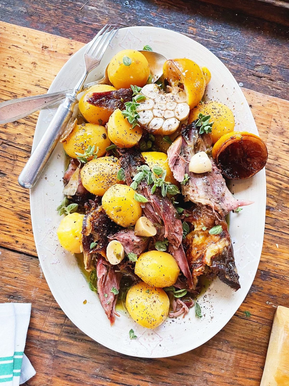 Slow Cooked Lamb with White Wine and Potatoes - Alison Roman