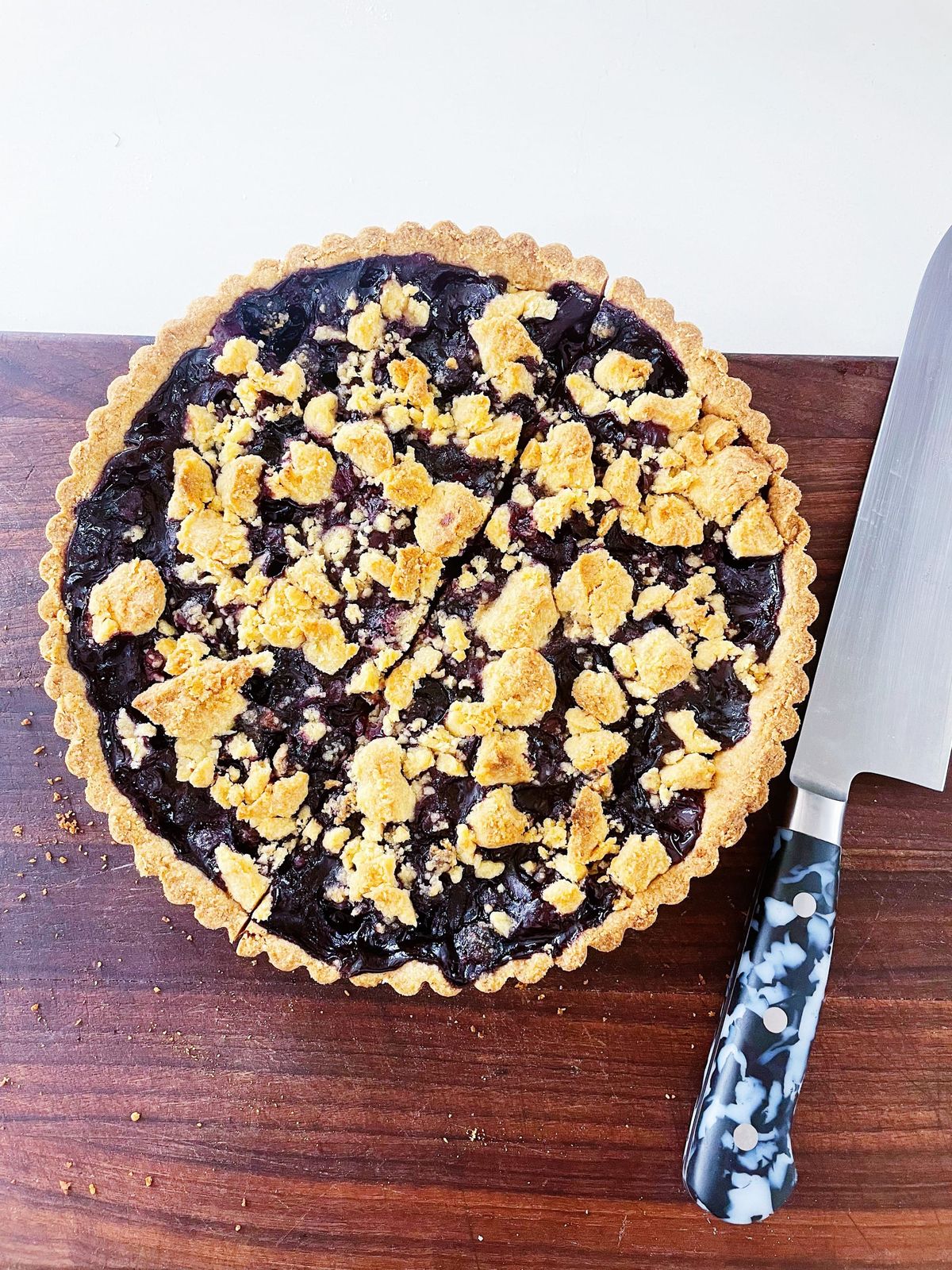 blueberry cornmeal tart