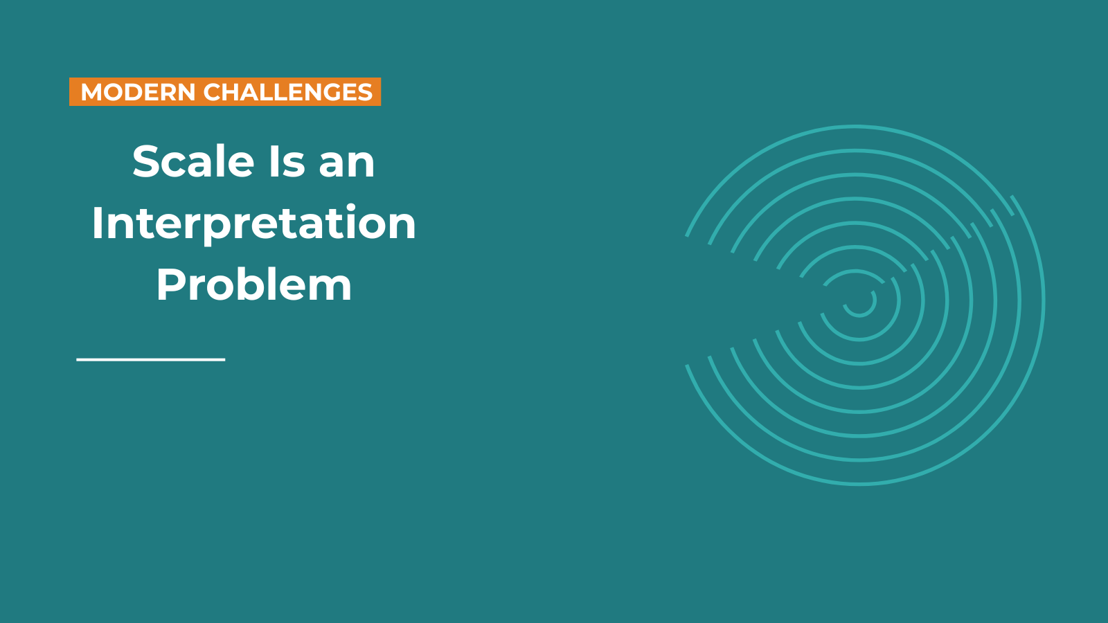 Scale Is an Interpretation Problem