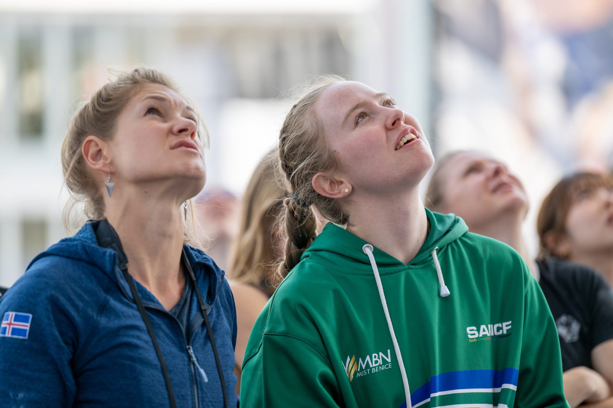 Svana Bjarnason & Tegwen Oates observing the Lead qualification route together