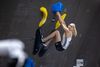 Janja Garnbret topping a boulder in the women’s Boulder qualification during the IFSC 2023 Boulder World Championships