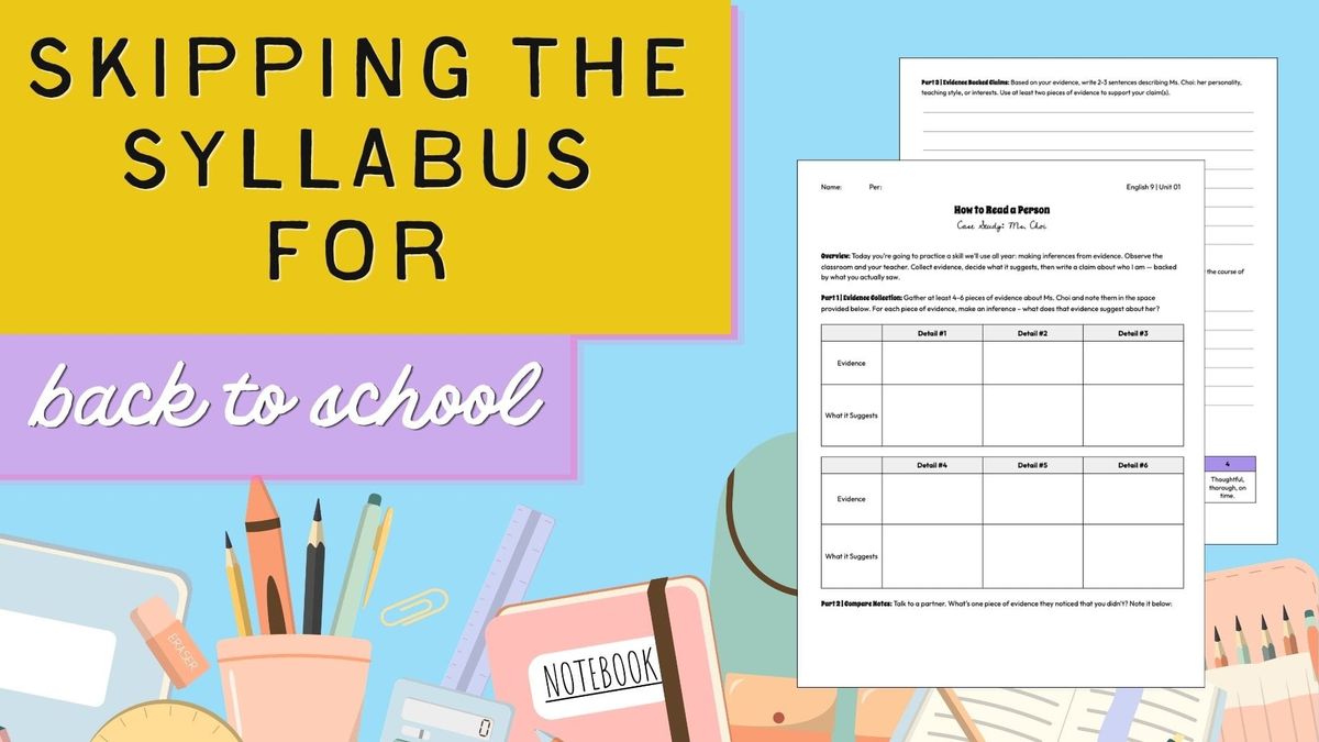 Skipping the Syllabus for Back to School
