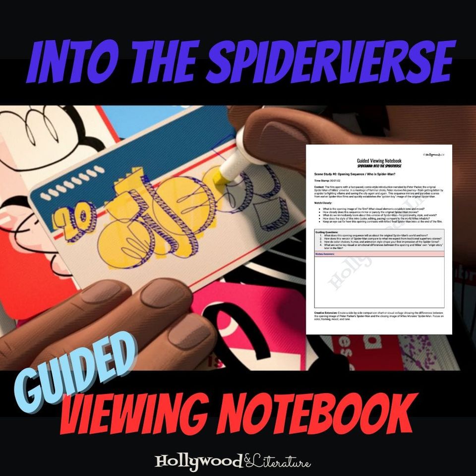 Preview of Scene Study Notebook for Into the Spider-verse