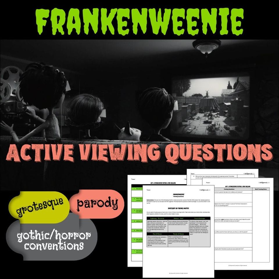 Preview of Frankenweenie — Viewing Questions & Motif Tracking