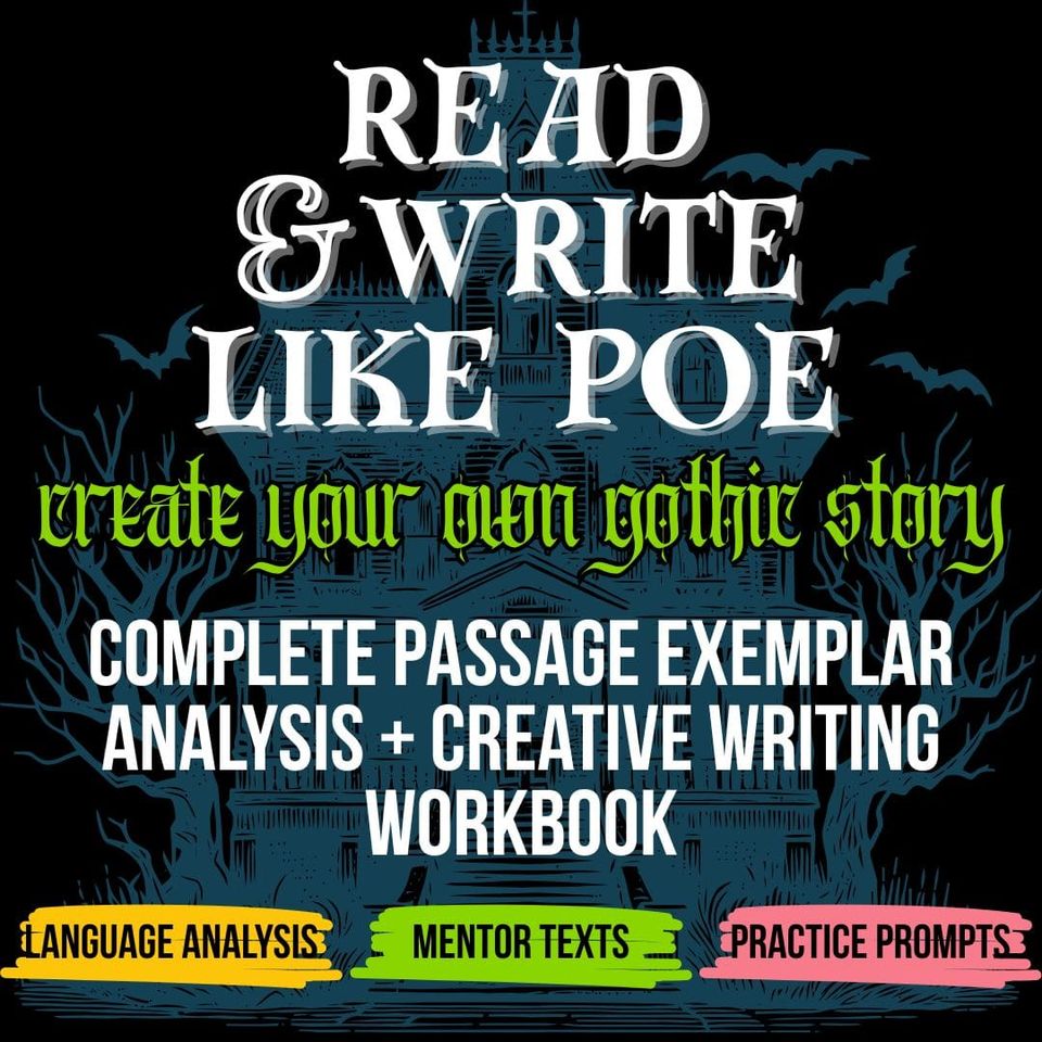 Preview of Poe Gothic Story Writing Workbook