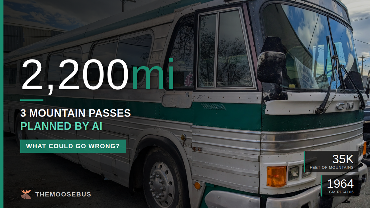 Planning a 2,200 Mile Road Trip in a 1964 Bus with AI. What Could Go Wrong?