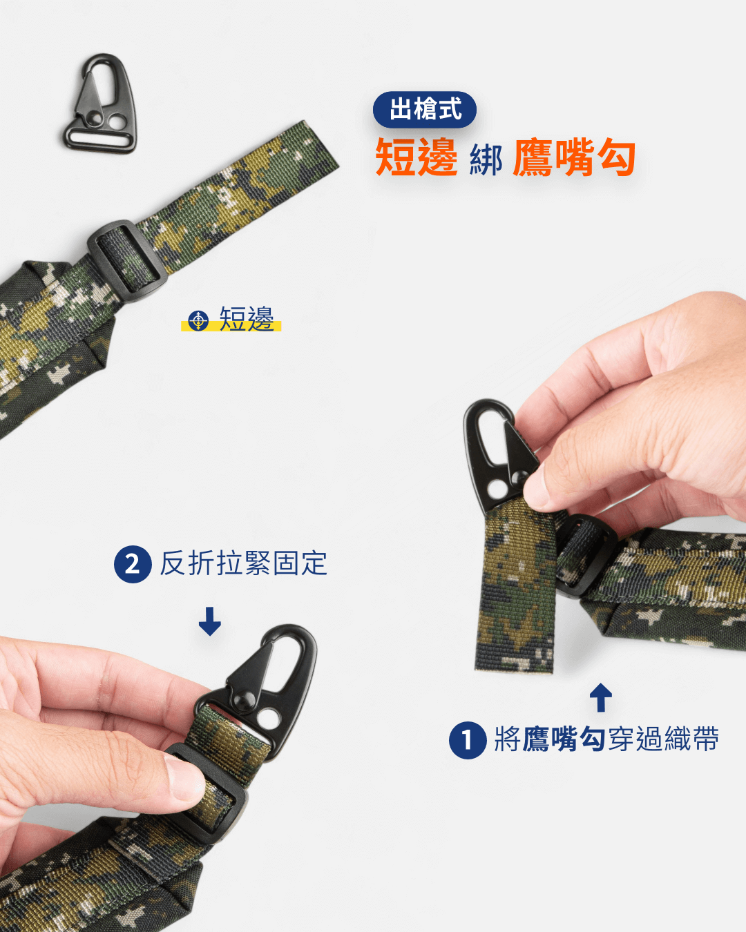 速度至上流：新款海豹槍背帶的「#出槍式」配置。製圖：傲骨戰術裝備屋