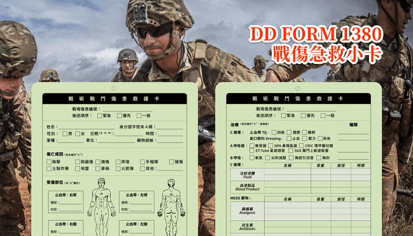 DD1380 傷票七大區塊中文教學｜TCCC 傷票介紹