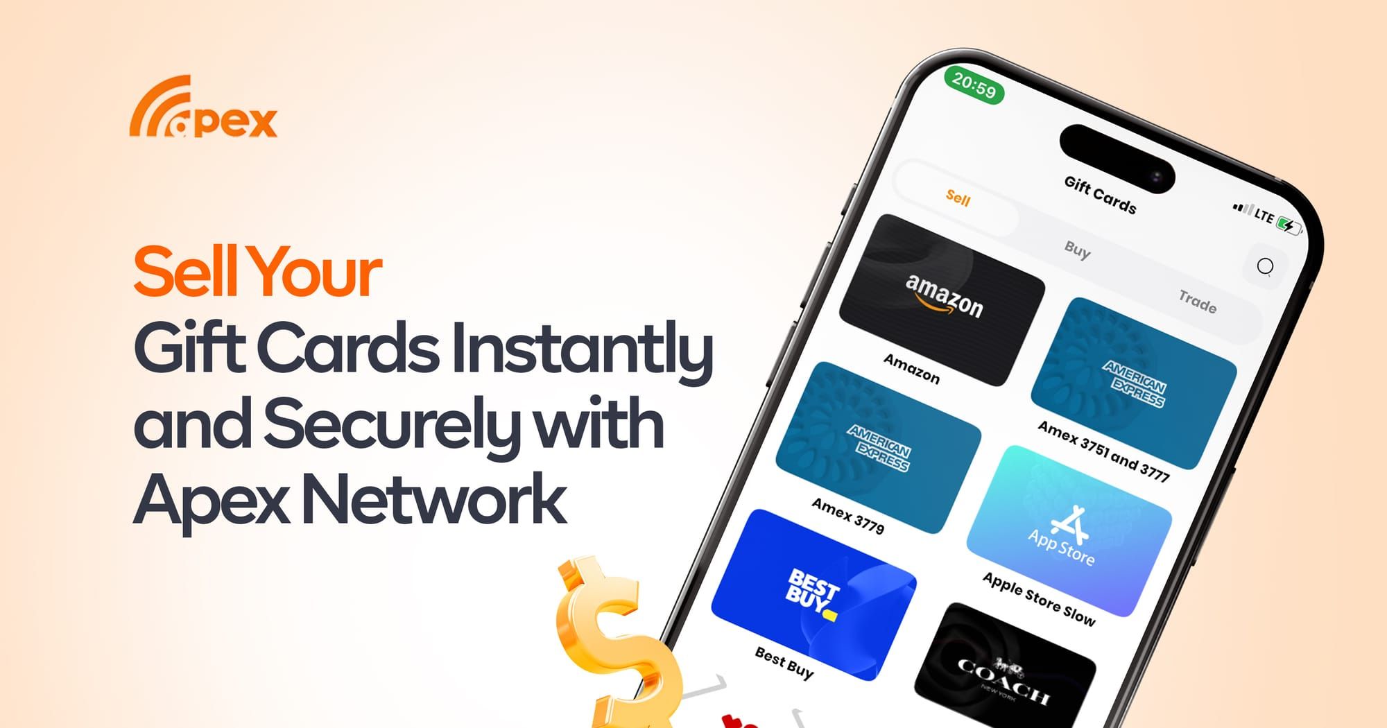 Sell Your Gift Cards Instantly and Securely with Apex Network