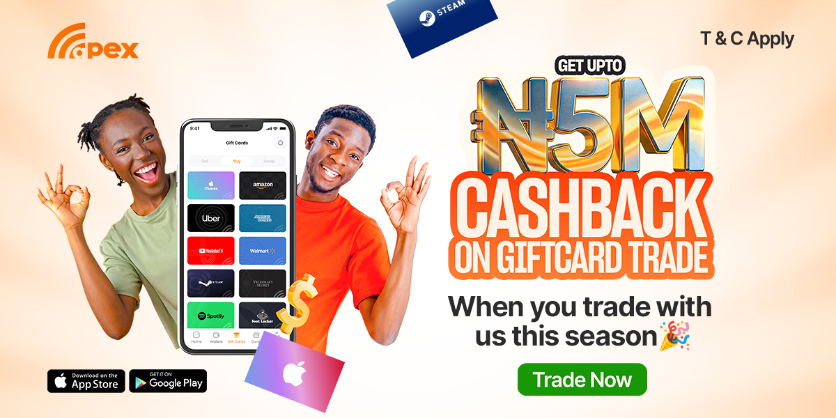 Apex Network: Earn Cashback When You Trade Gift Cards