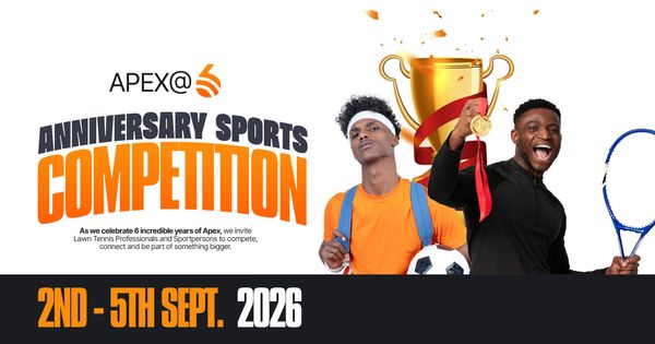 Apex Network Marks 6th Anniversary With Sports Competition Featuring U-25 Lawn Tennis and Football.