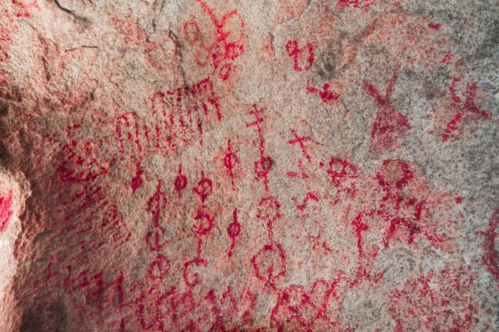 Indian Cave Boulder Pictographs