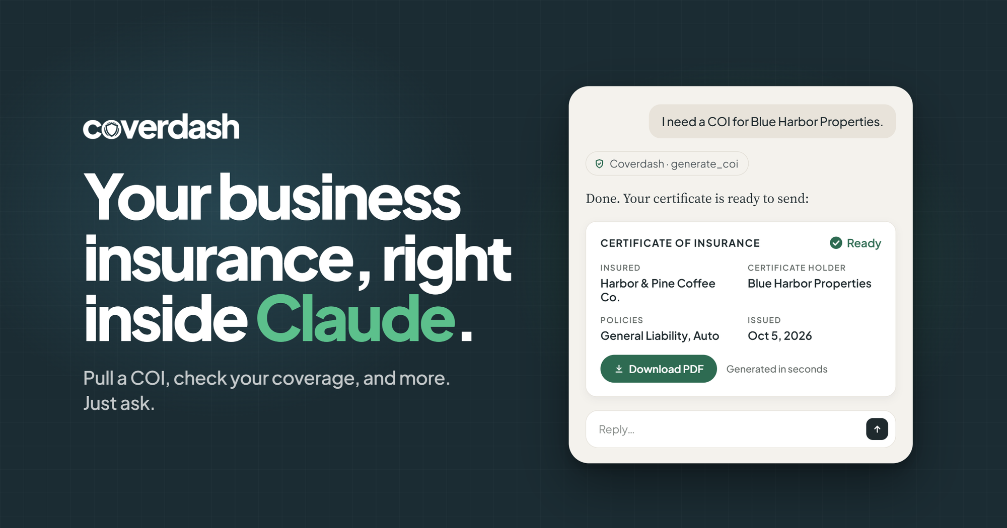 Coverdash Brings Business Insurance to Claude with New Insurance Integration