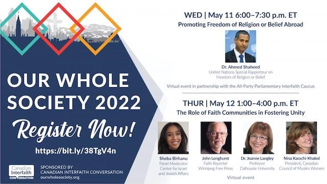 Canadian Interfaith Conference set for May 11 - 12