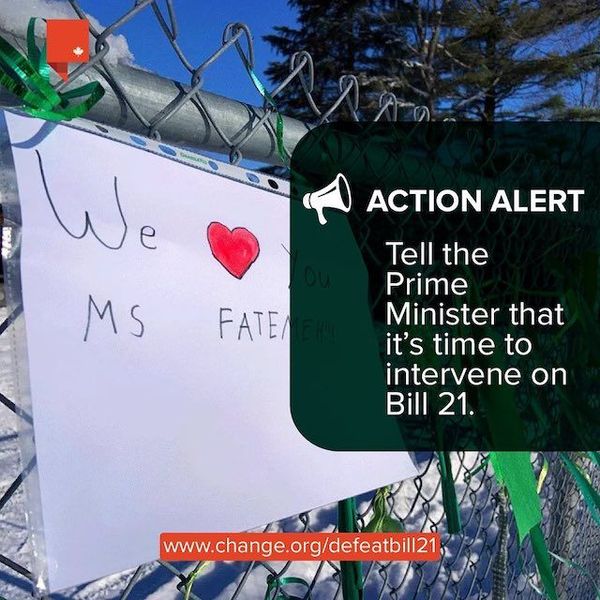 Petition calls on the Federal government to mount a legal challenge to Quebec’s Bill 21