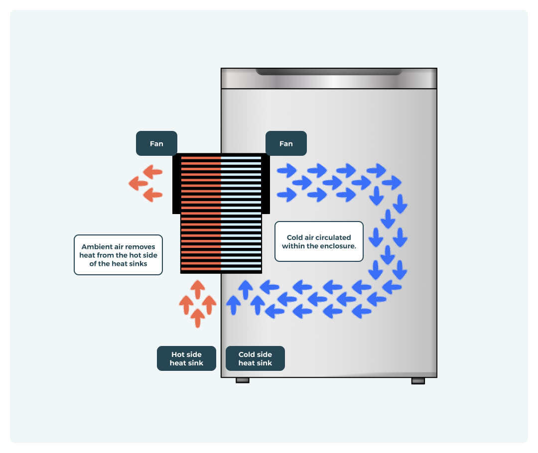 Thermoelectric campervan 12v fridge