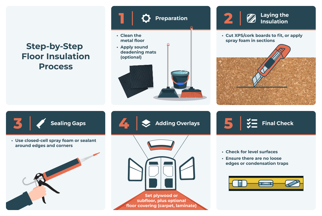 Campervan insulation step by step
