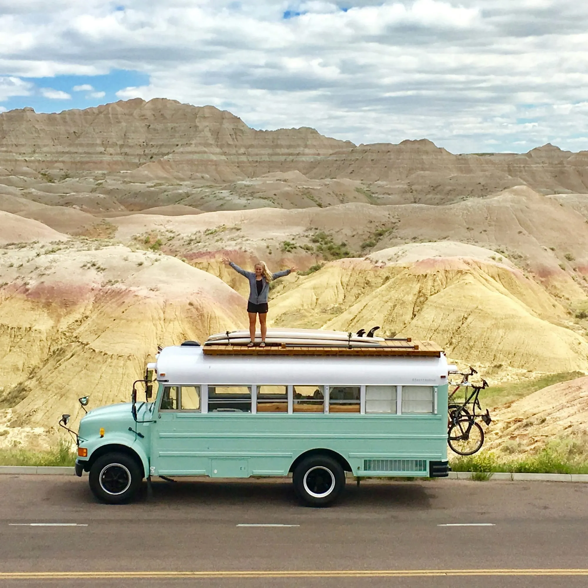 School bus camper