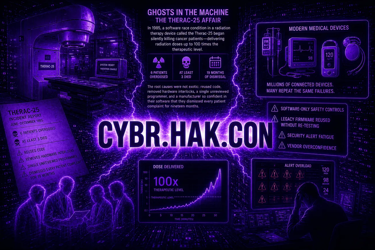 CYBR.HAK.CON 2026: The Ghosts Still Haunt the Machine - Lessons From The Therac-25 Affair
