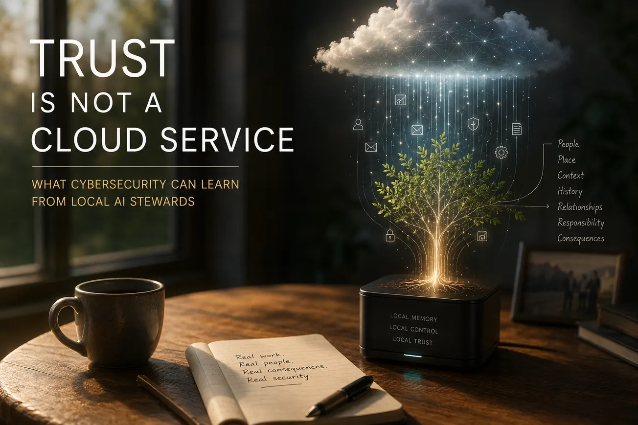 Trust Is Not a Cloud Service: What Cybersecurity Can Learn from Local AI Stewards