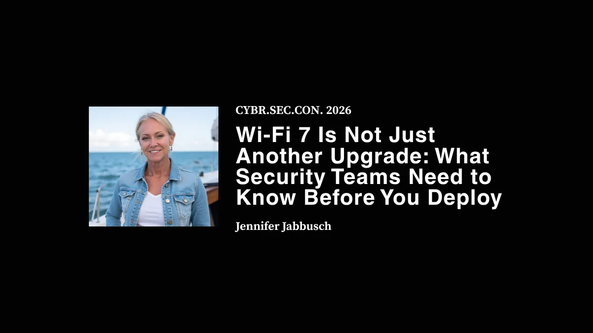 Wi-Fi 7 Is Not Just Another Upgrade: What Security Teams Need to Know Before You Deploy - Jennifer Jabbusch