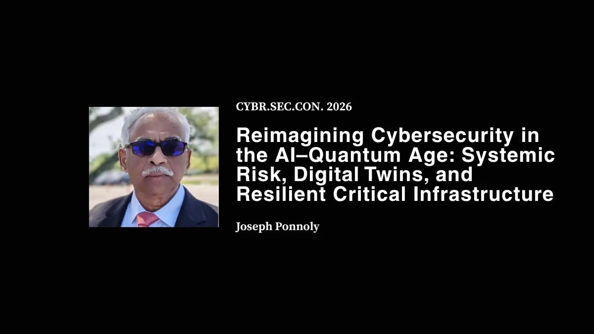 Reimagining Cybersecurity in the AI–Quantum Age: Systemic Risk, Digital Twins, and Resilient Critical Infrastructure - Joseph Ponnoly