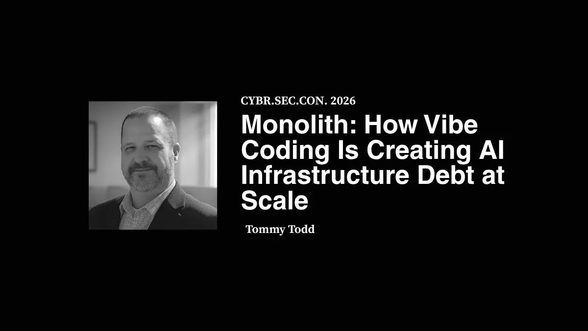 Monolith: How Vibe Coding Is Creating AI Infrastructure Debt at Scale - Tommy Todd