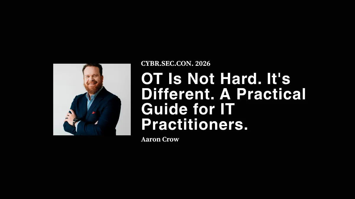 OT Is Not Hard. It's Different. A Practical Guide for IT Practitioners. - Aaron Crow