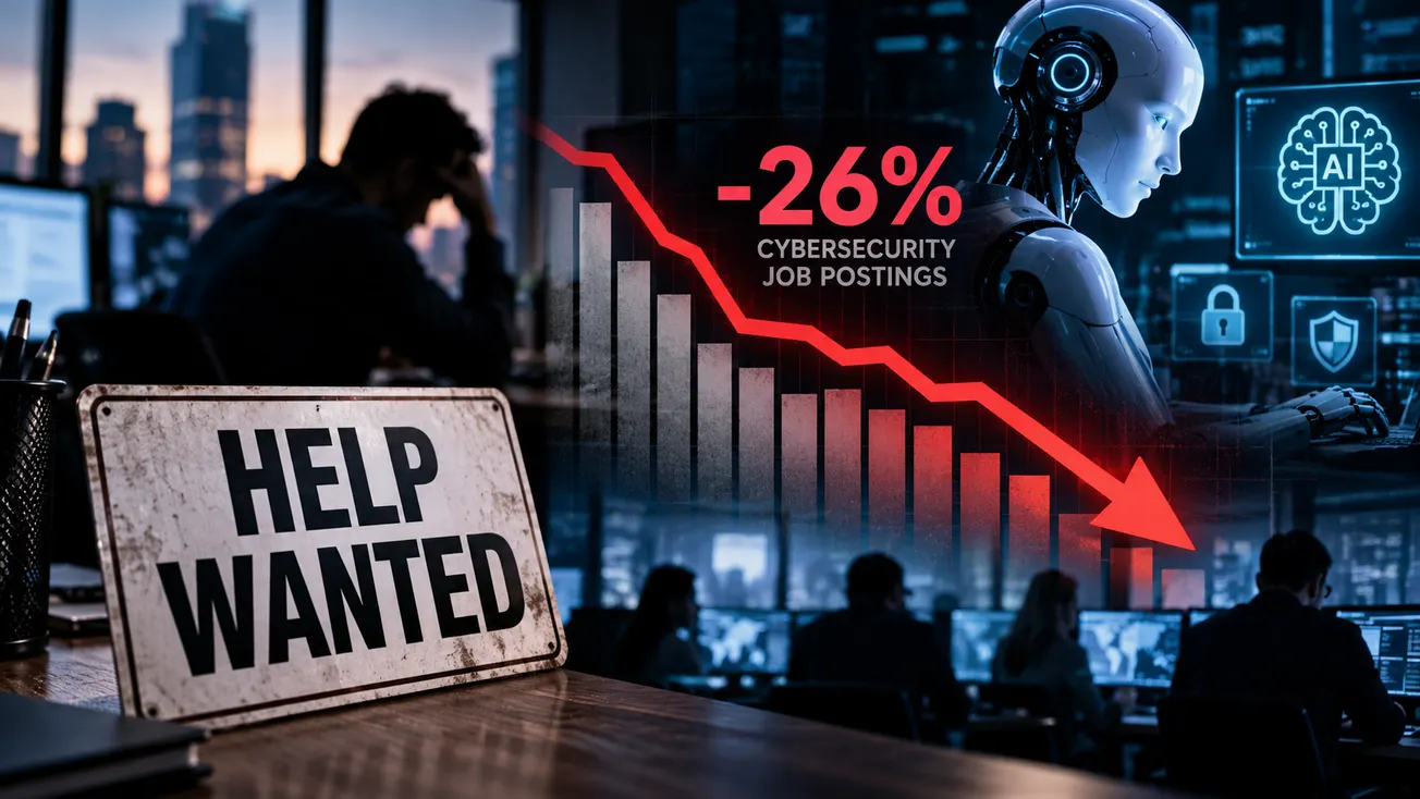 Cybersecurity Job Postings Plunge 26% Across 9 of 10 Fields as AI Reshapes Hiring