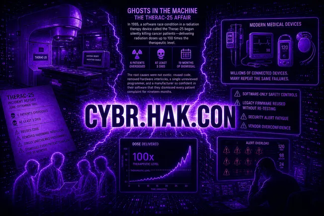 CYBR.HAK.CON. 2026: The Ghosts Still Haunt the Machine - Lessons From The Therac-25 Affair