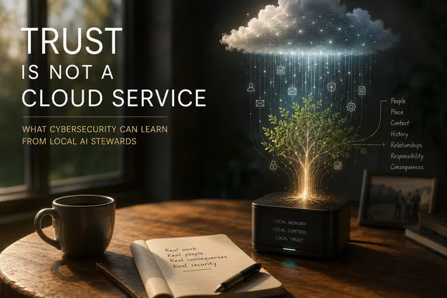 Trust Is Not a Cloud Service: What Cybersecurity Can Learn from Local AI Stewards