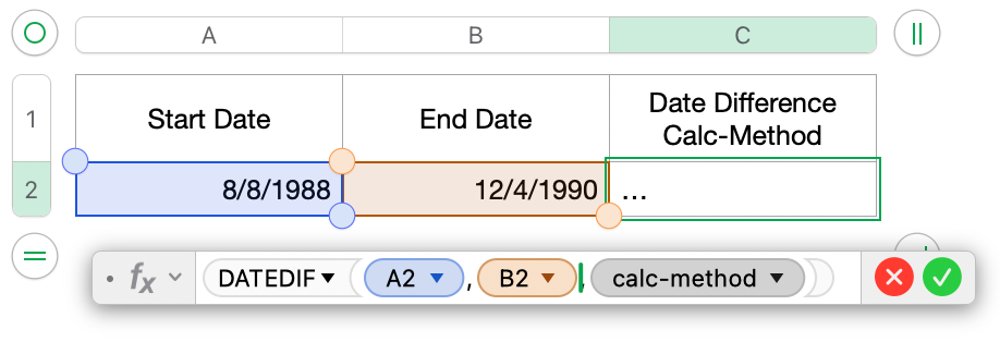 Selecting the “end-date” argument