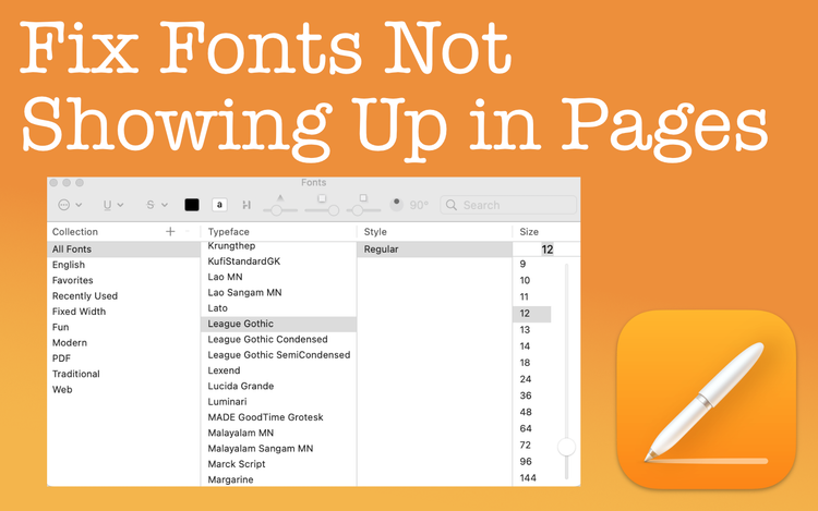 How to Fix a Font Not Showing in Apple Pages
