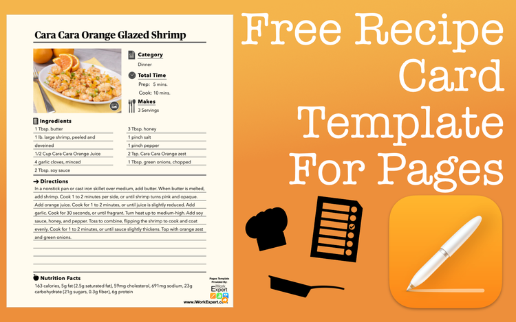 A Sleek and Free Recipe Template for Pages