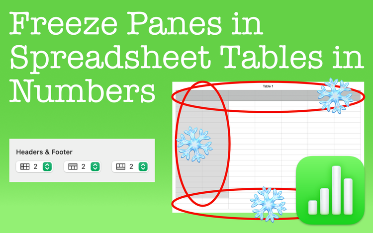 Freeze Panes in Spreadsheet Tables in Numbers
