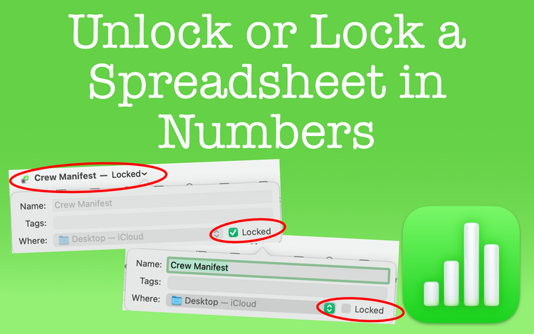 Unlock or Lock a Spreadsheet in Numbers