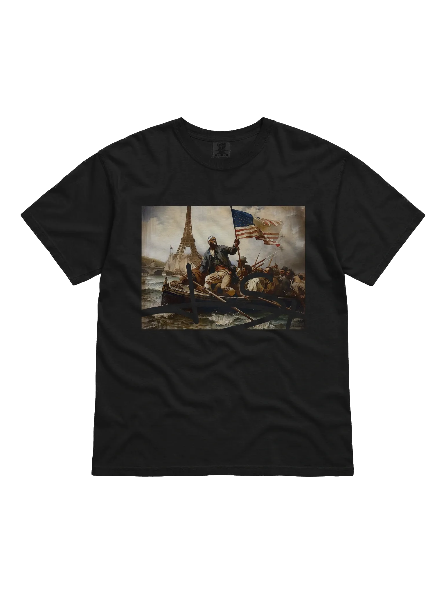 LeBron Crossing the Seine tee by Jamie Moshe Straz