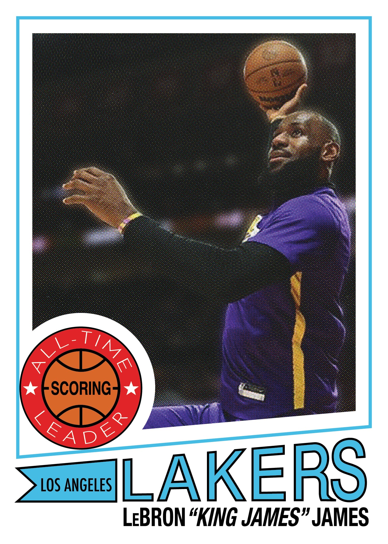 LeBron Lakers All-Time Scoring Leader trading card by Jamie Moshe Straz