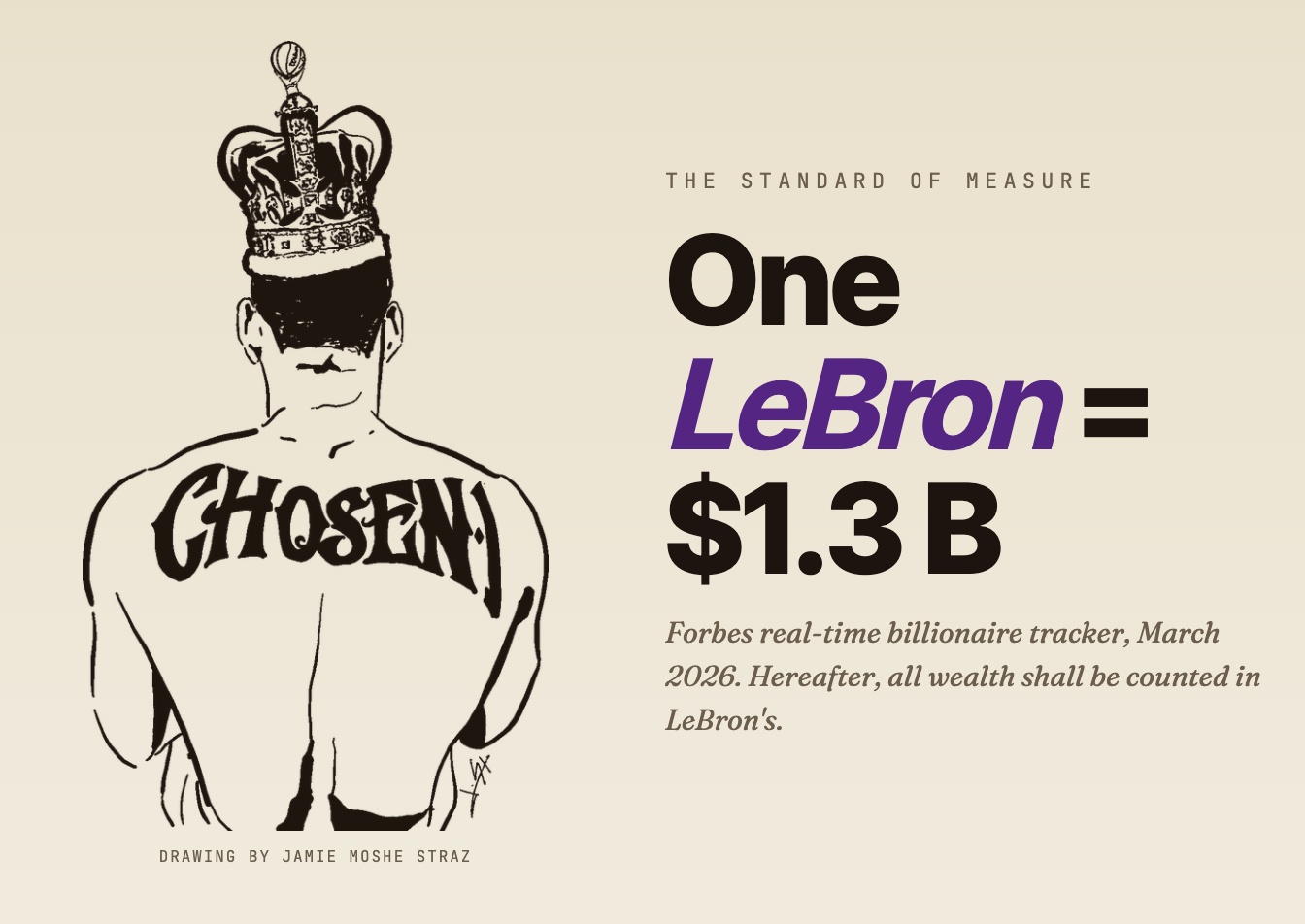 Royalty isn't inherited anymore. It's imprinted, at least on his back.