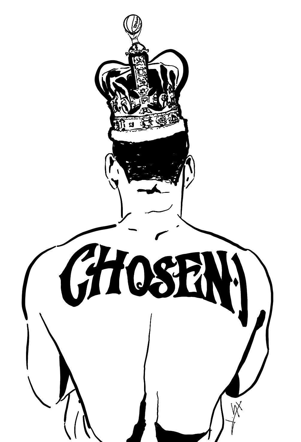 Chosen 1 drawing by Jamie Moshe Straz